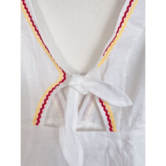 Tularosa Ringle linen Romper In Ivory - Picture 5 of 10